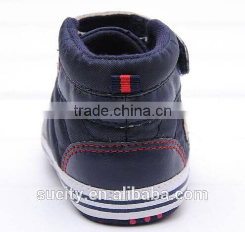 2014 elegant fabric newborn baby shoes like sport shoes design