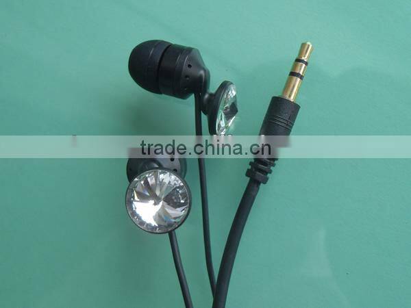 Crystal studded headphones&headset wholesale from factory