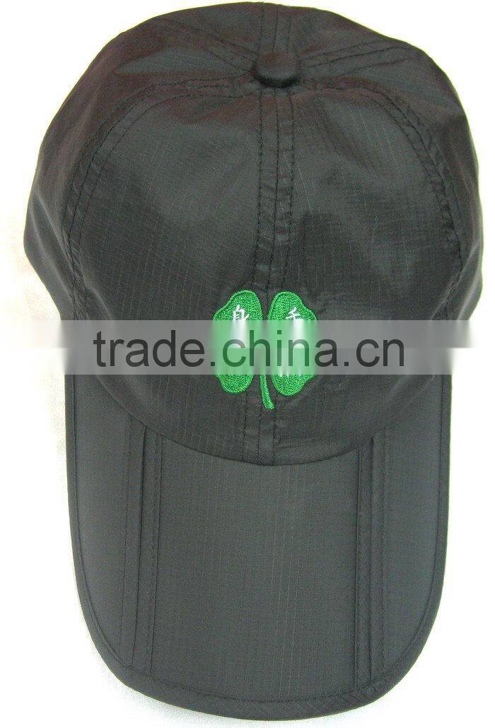 hot sale polyester 3D embroidery foldable baseball cap