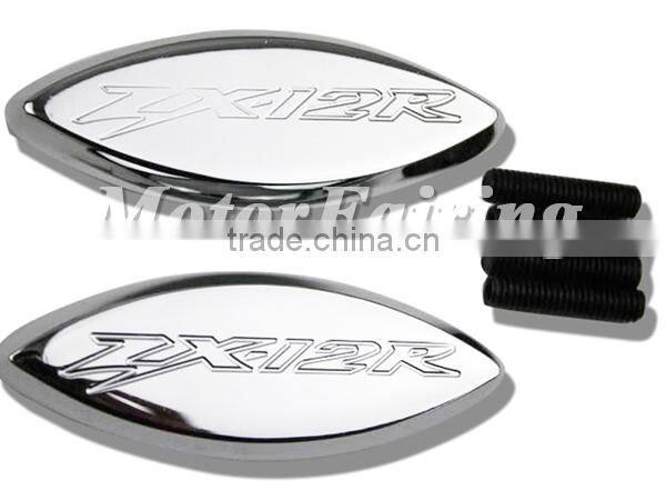 Mirror Base Plates for Kawasaki Ninja ZX-12R ZX12R ZX 12R 2000-2006 MT222-007 Chrome