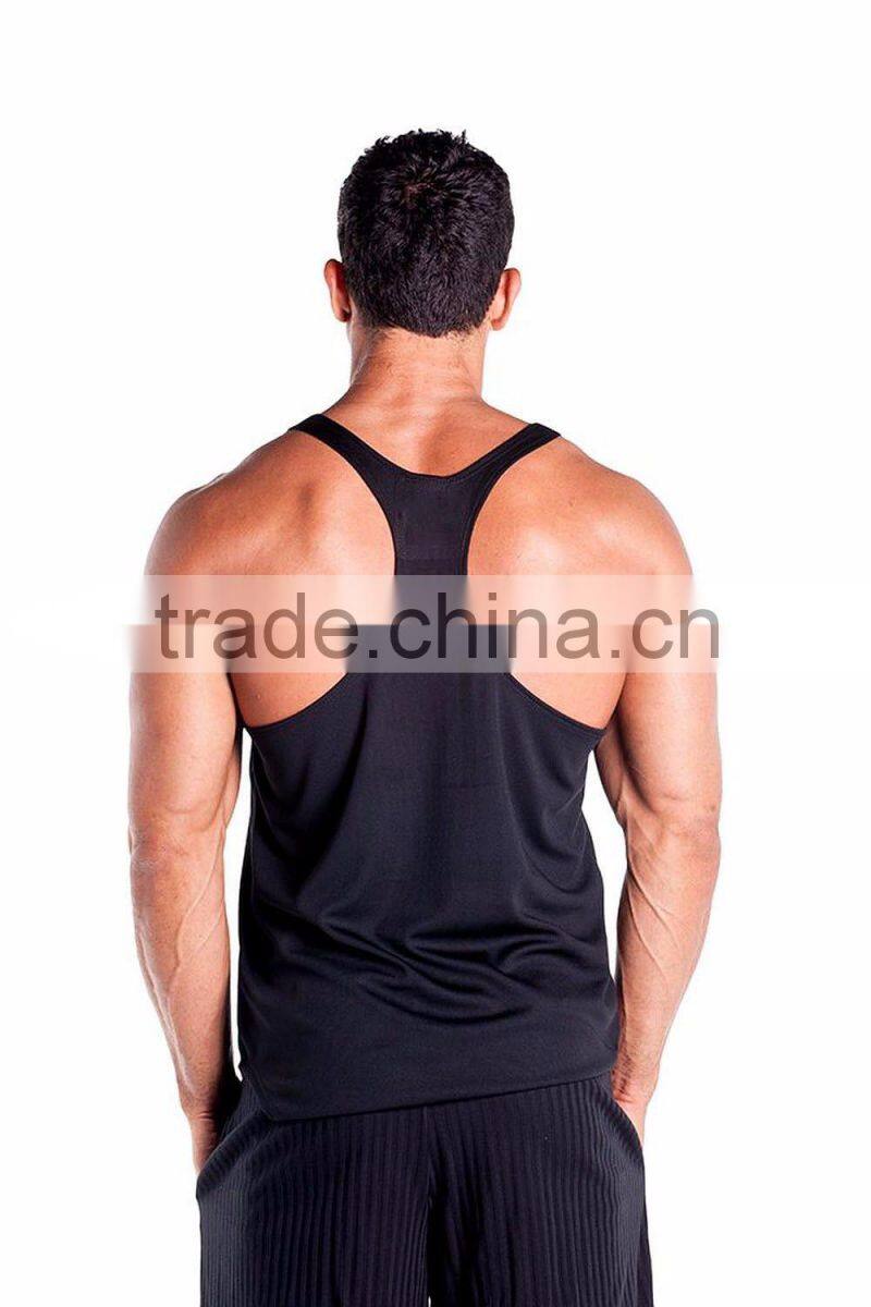 Daijun OEM high quality any colour avaliable 180g custom black cotton wholesale bodybuilding stringer tank top