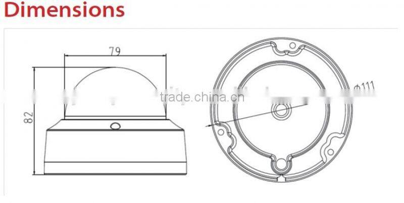 1.3MP Hikvision ip camera vandelproof Mini Dome network Camera