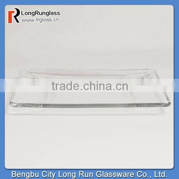 LongRun New Design Tempo Square Glass Plates Unique Kitchenware Wholesale