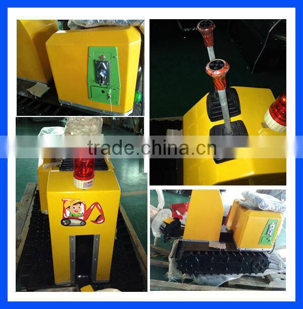 Christmas promotion amusement ride cheap mini excavator for kids