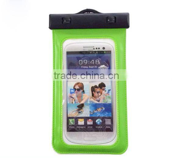 pvc phone waterproof case with string