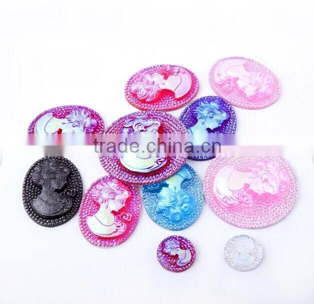 Fashion Resin Cameos,Flat Back resin cameo setting