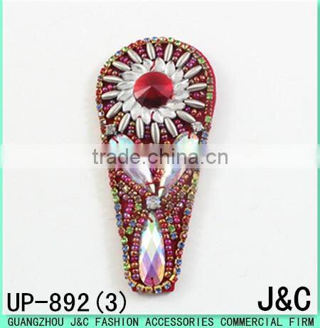 2017 newest Acrylic beaded sandals uppers