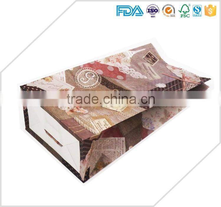 Wholesale prices Standard size logo printing colorful paper bag for gift