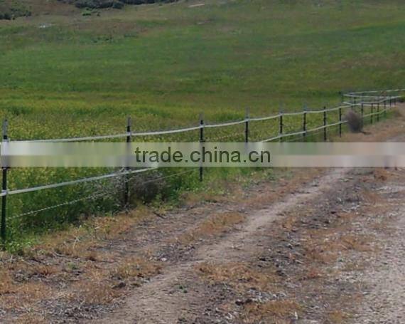 step in pigtail post used in electric fence wire and tape