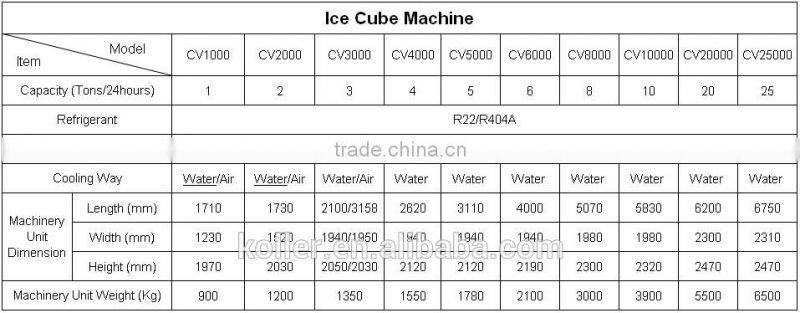 5000kg New-design Big Ice Cube Machine with Packing System