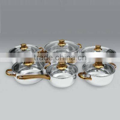 12pcs stainless steel cookware set