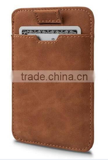 2016 new minimalist style slim wallet card wallet genuine leather rfid