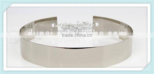 New fashion Pierced silver and golden metal belt with chain