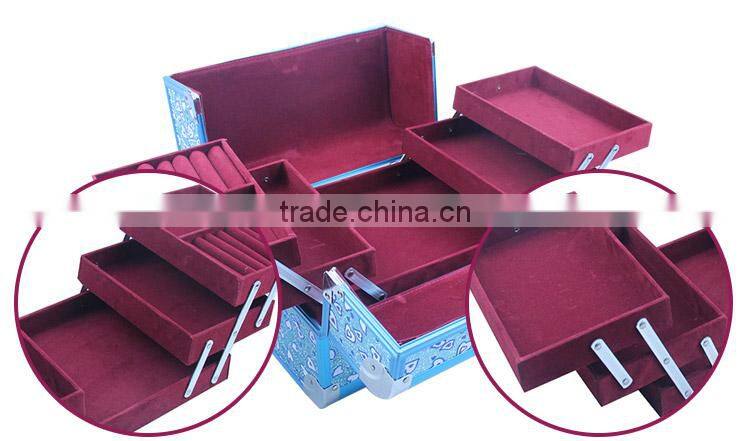 Buy Wholesale Direct From China Double Open Blue Aluminum Beauty Case With 4 Trays