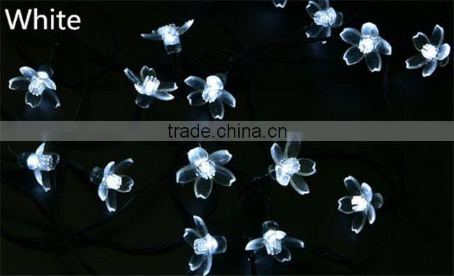Holiday Lighting Solar Powered 4.8M 20 Leds Outdoor Cherry Blossoms Christams String Lights Garden Solar Light