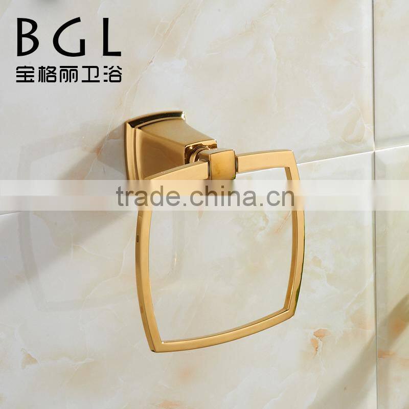 hardware products 12132 BAOGELI chrome bathroom accessories bathroom chrome towel ring gold