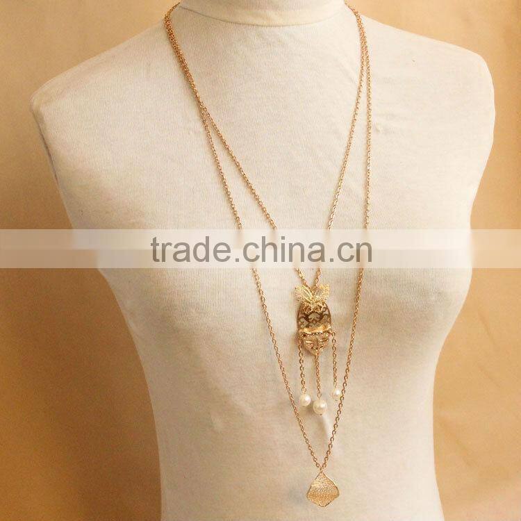 MYLOVE gold pearl sweaterchain fahion coat chain MLSC-19