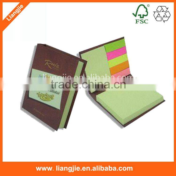 Hard Cover with PET Bookmark Combined Sticky Memo Pad