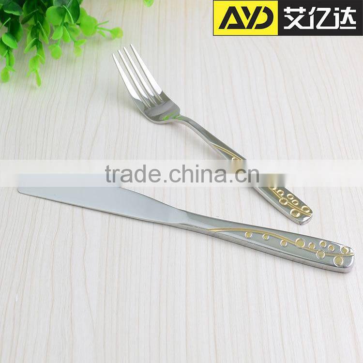 bulk flatware , gold plated flatware , spiral handle flatware sets