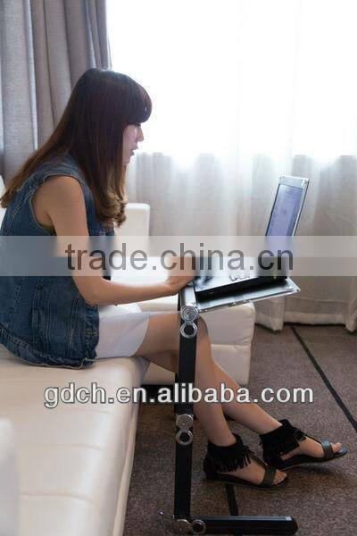 Easy to adjust computer desk folding table portable wood desk in bed