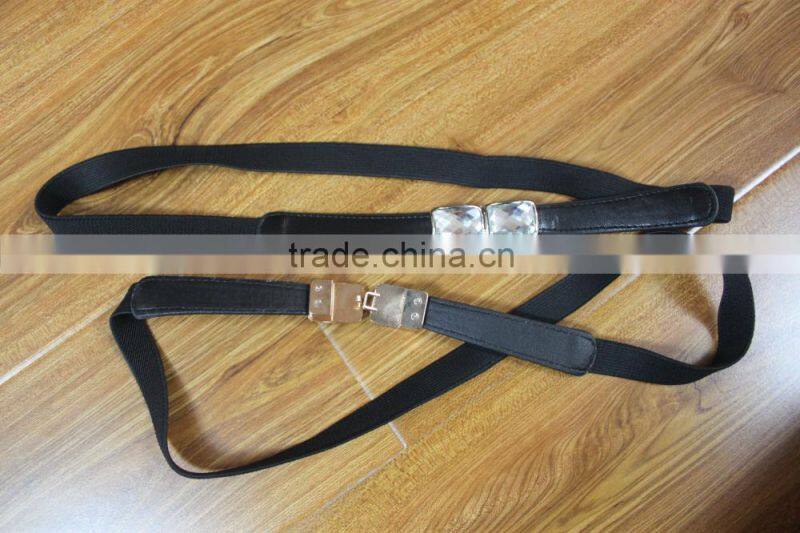 leather elastic stretch beltceinture belt