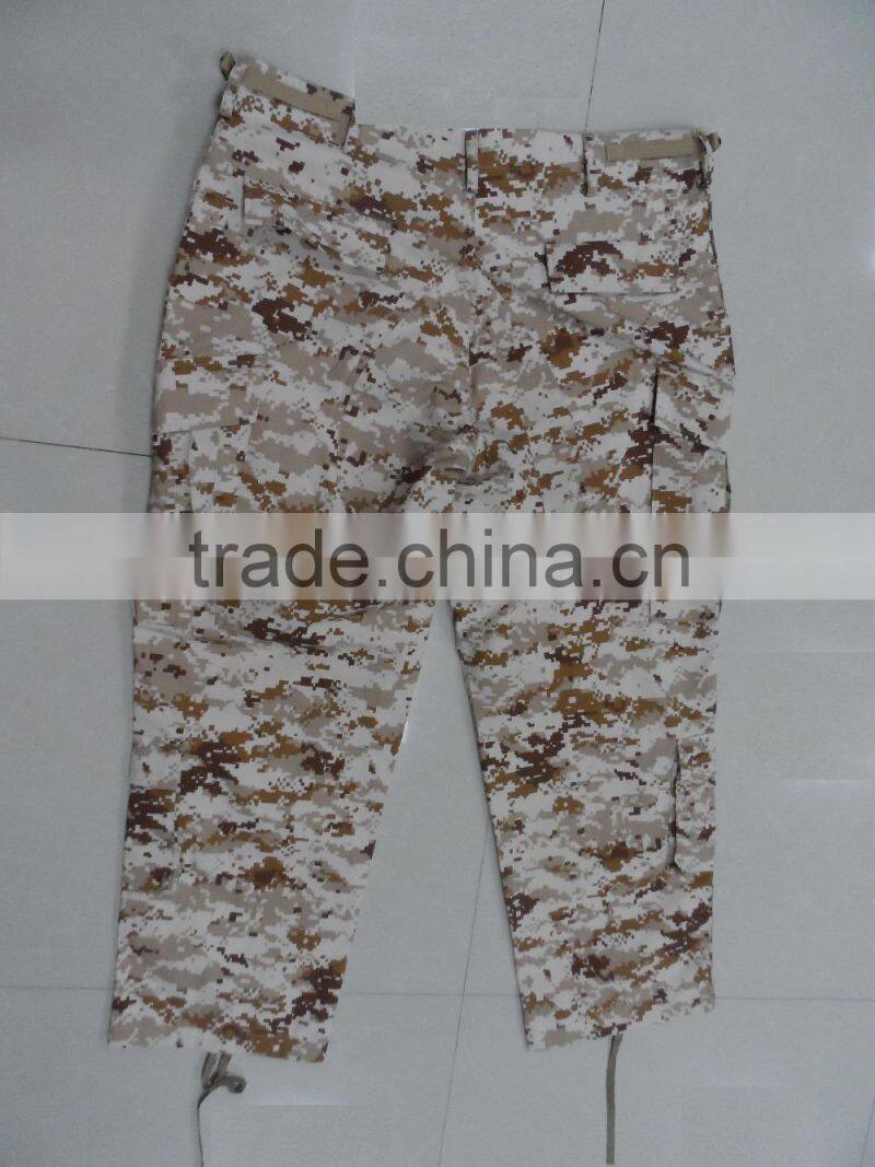 China supplier 60% cotton 40% polyester ripstop desert digital camouflage mens outdoor traing cargo pants
