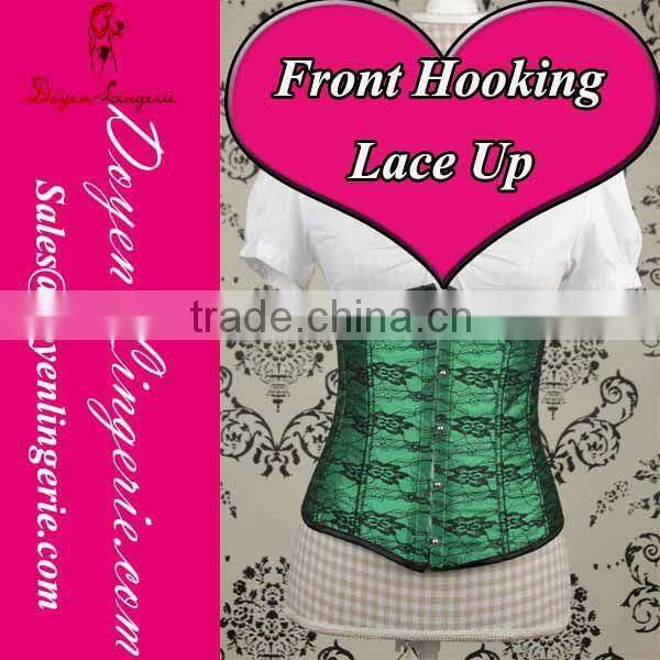2014 New Arrival Strapless Lower Green Burlesque Corset DH7313