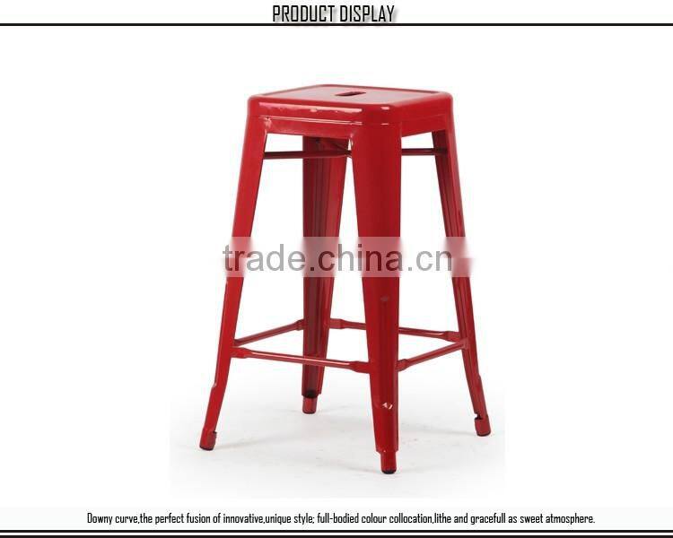 Colorful full metal chair Cafe bar chair