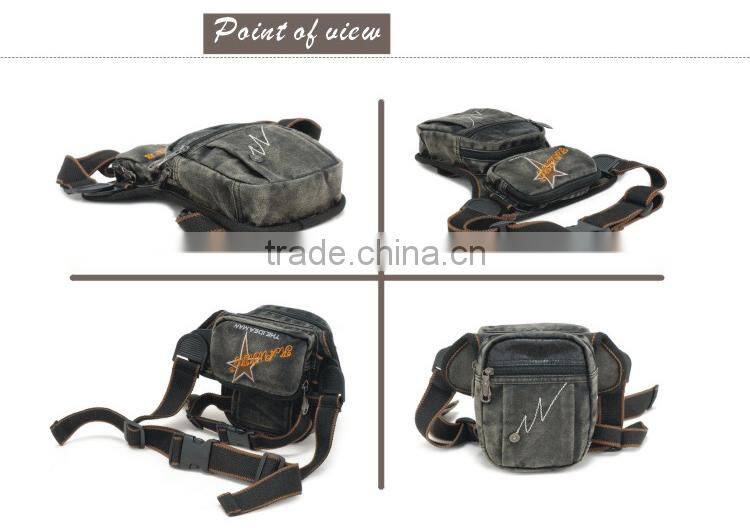 Old Fashion Design Drop Leg Bag for Men Bicycle Waist Packs