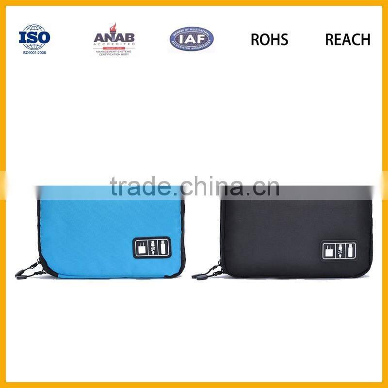 Universal Portable Organizer Double Compartment Carry Travel Case Holder Bag with Hand Stra