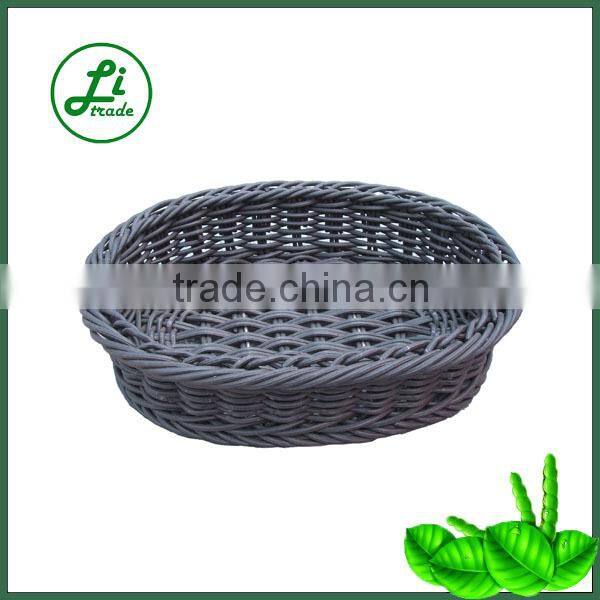 Brown oval bread basket