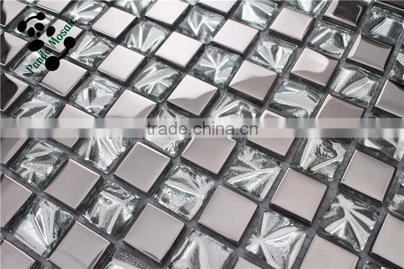 SMP07 Fashion Design mosaic glazed electroplate mosaic hotel decoration wall mosiac