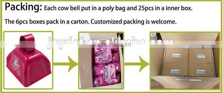 Promotion 4 inch cowbells metal cow bell wholesale cow bell custom brand printed Logo