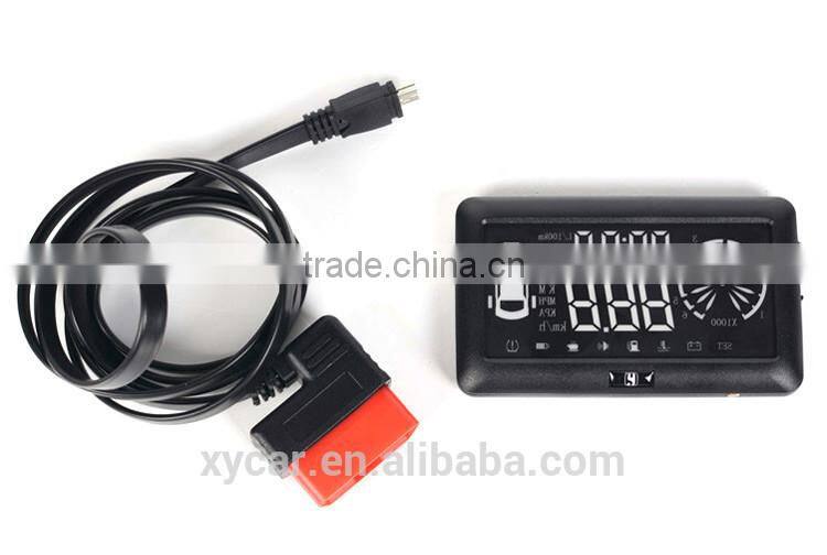 Universal cheap 3.8inch Digital Car HUD Easy Install Over Speed Aarm HUD ,Head Up Display XY-HUD204