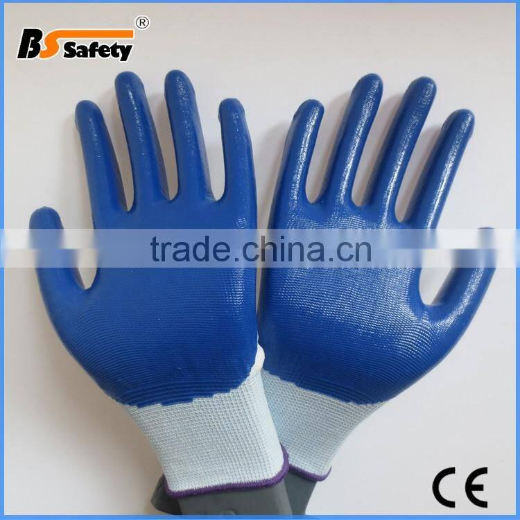 BSSAFETY guage rubber garden gloves and working gloves