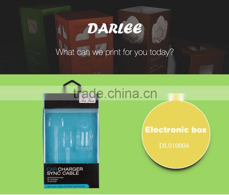 Suppliers hot sale blister window packaging box for mobile phone charger