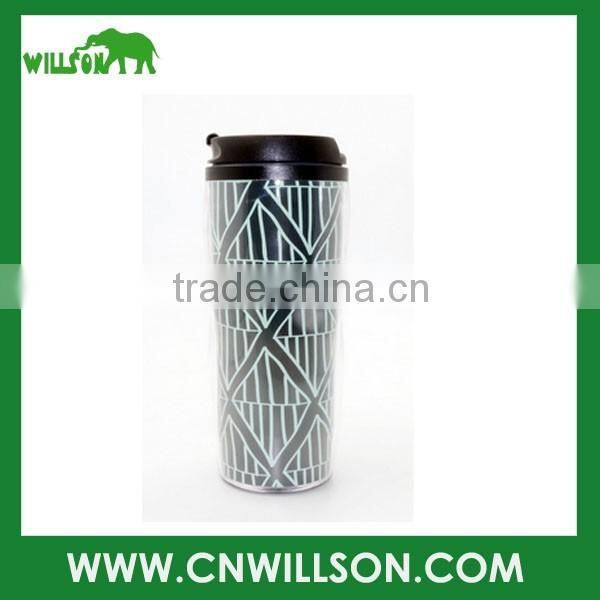 Hot Sales 350ml double wall stainless steel promotional thermal travel coffee mug with insert paper