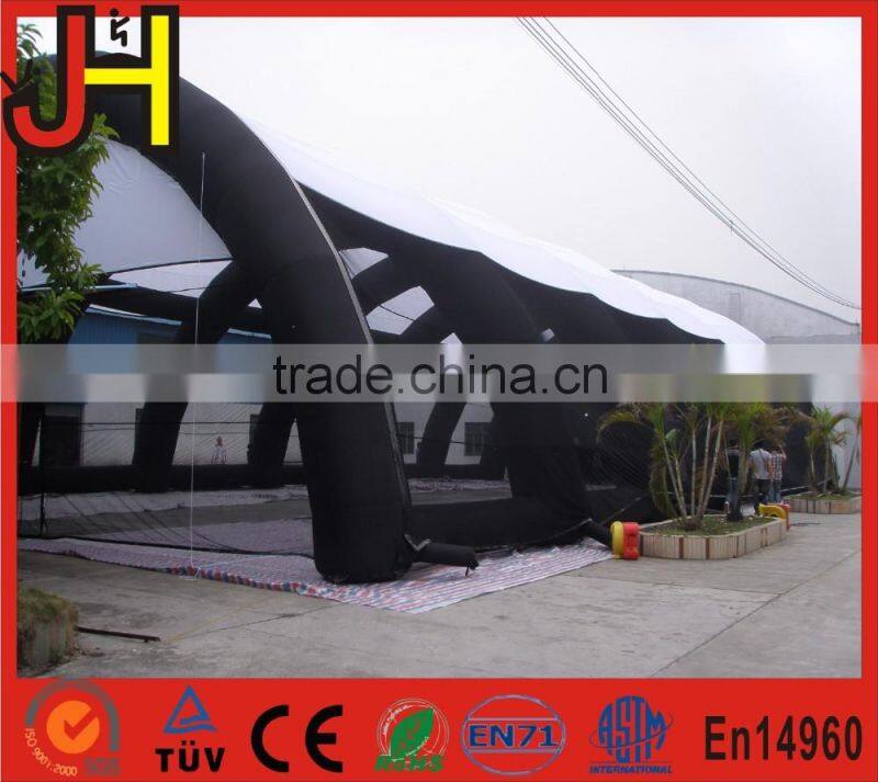 0.55mm PVC material black color inflatable paintball tent/inflatable paintball field
