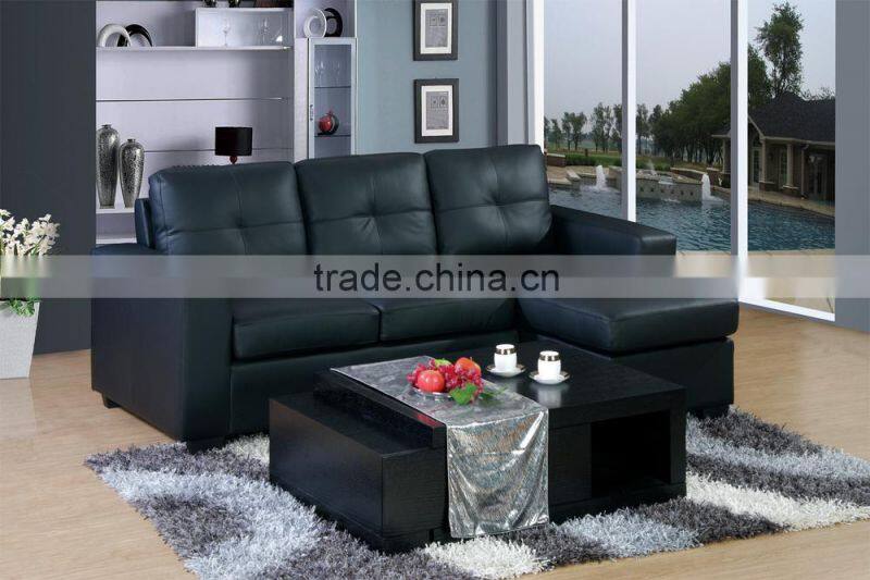 Factory price modern and comfortable corner leather sofa living room sofa