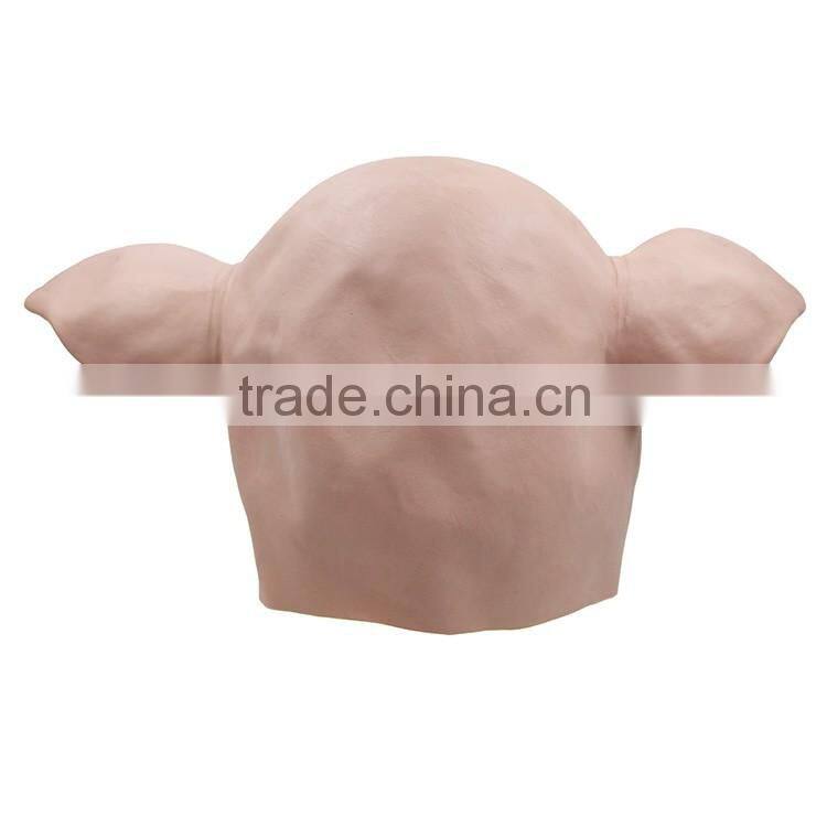 halloween costumes ugly pig head latex mask for kids girls