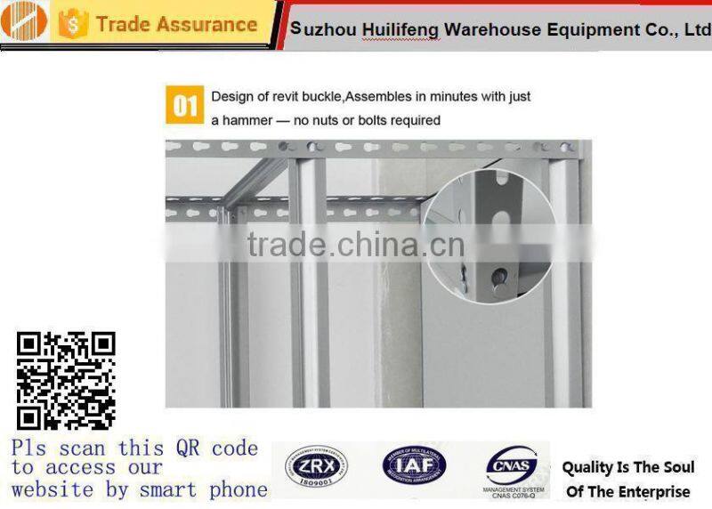 Z-Beam Commercial Boltless Steel Shelving With Particle Board / 5 Shelves