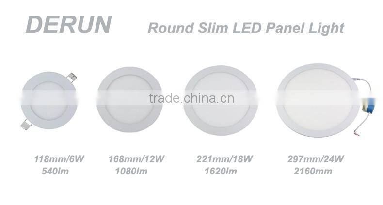 Round thin led panel light 118mm 6W 540LM Aluminum Alloy led ceiling light wholesale from China