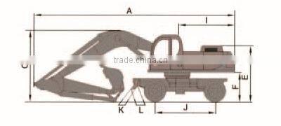 DLS150-9A 15t Hydraulic Wheel Excavator