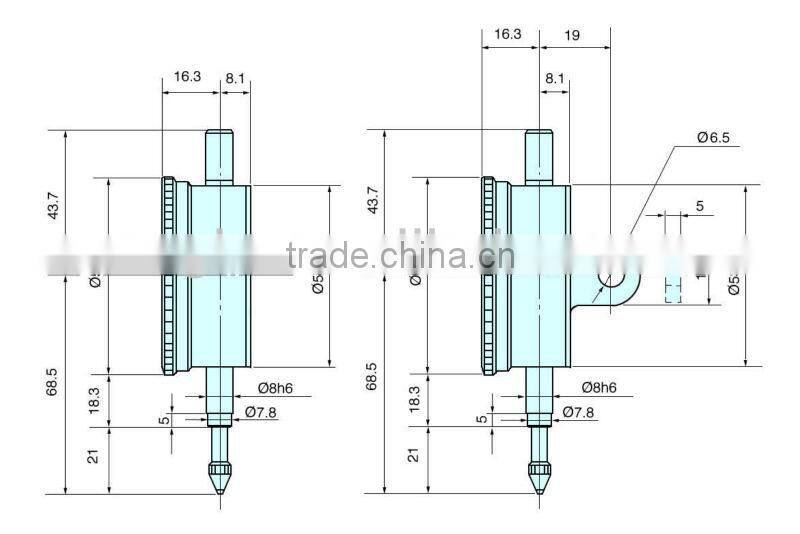 0-10mm/0-5mm/0-3mm Metric Dial Indicators