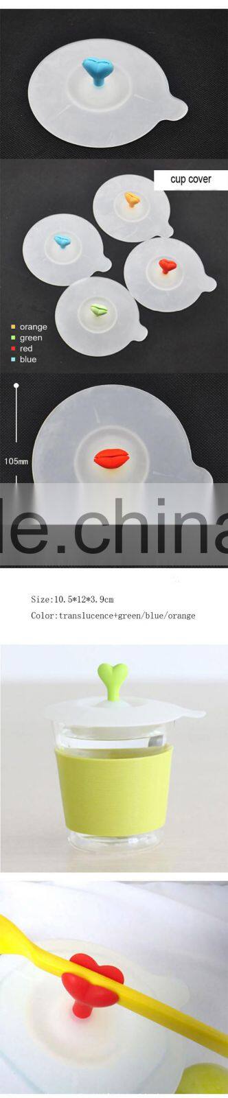 Silicone Leakproof Coffee Mug Suction Lid Cap Airtight Sealed Cup Cover