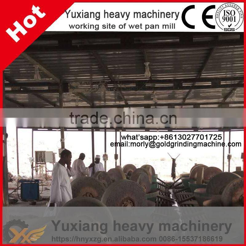 Simple maintenance 1400 gold grinding machine wet pan mill manufacturer