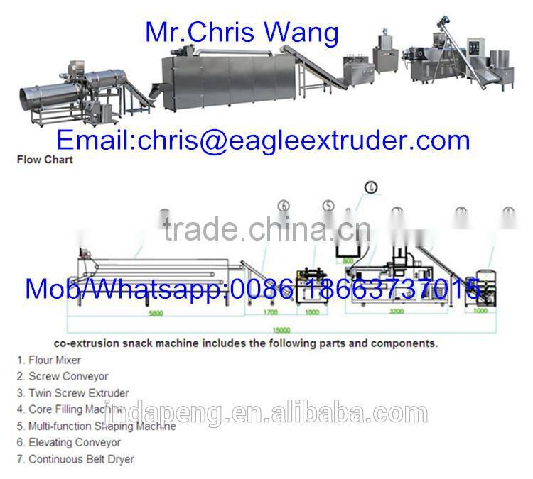 Core filled/ Puff Snacks Processing Machinery, Vegetarian Granola Bar Making Machine