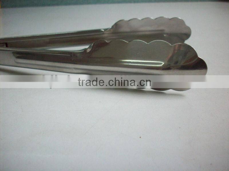 stainless steel utility tongs bread tongs