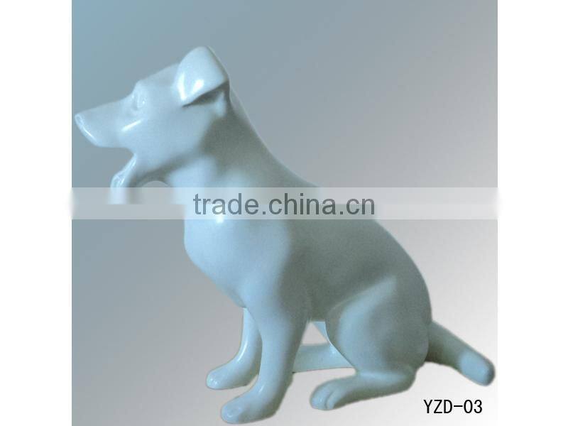 2016 new display fiberglass dog mannequin for sale
