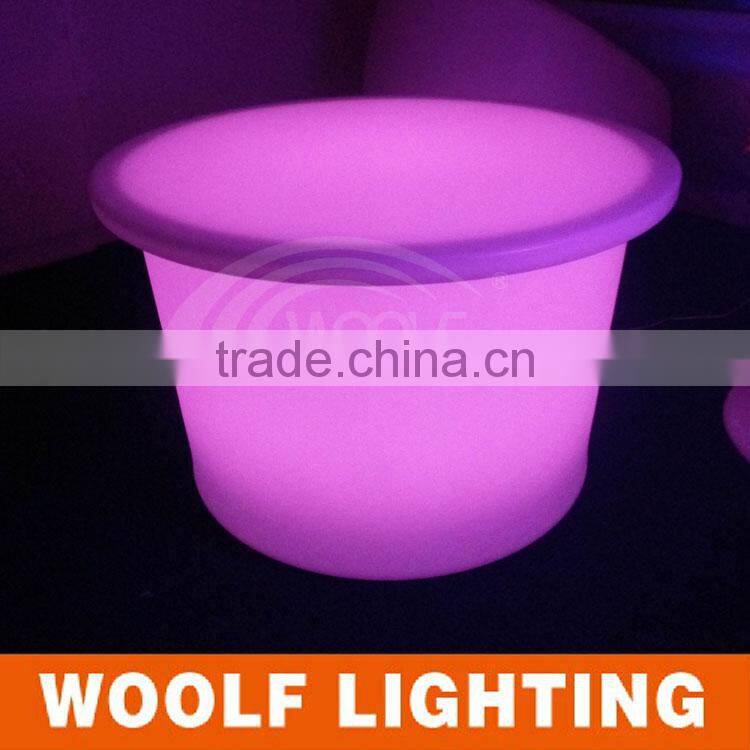 Glowing New Design Barrel-shape LED Cocktail Table LED Bar Table for Party Events and Bar with CE and Rohs Cert